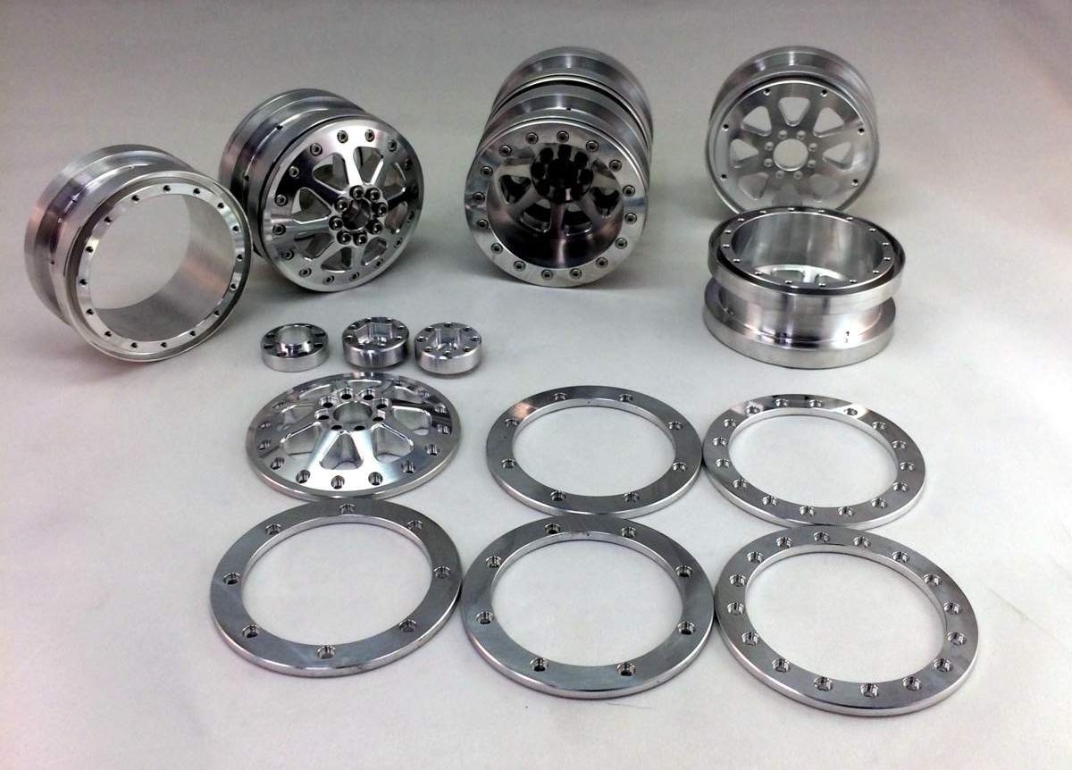 Motoworx 2.2 Dually 8 Spoke RC Wheel Set Raw Finish