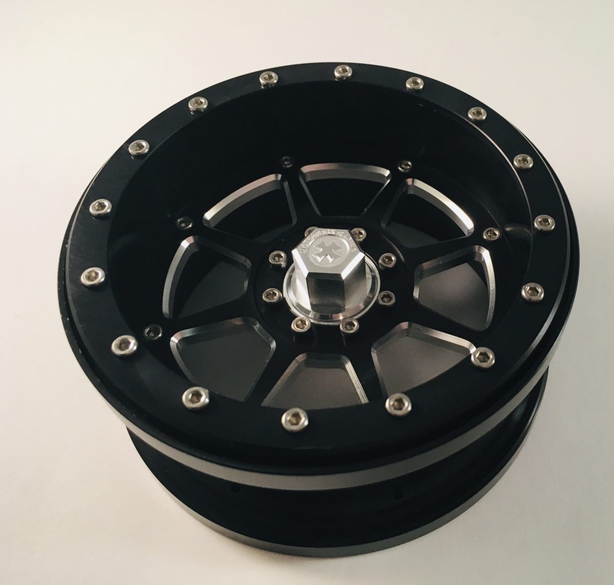 CNC Alloy 3.8 Inch Beadlock Wheels 8-Spoked 2pcs W/O Tire For RC Crawler  #1493 
